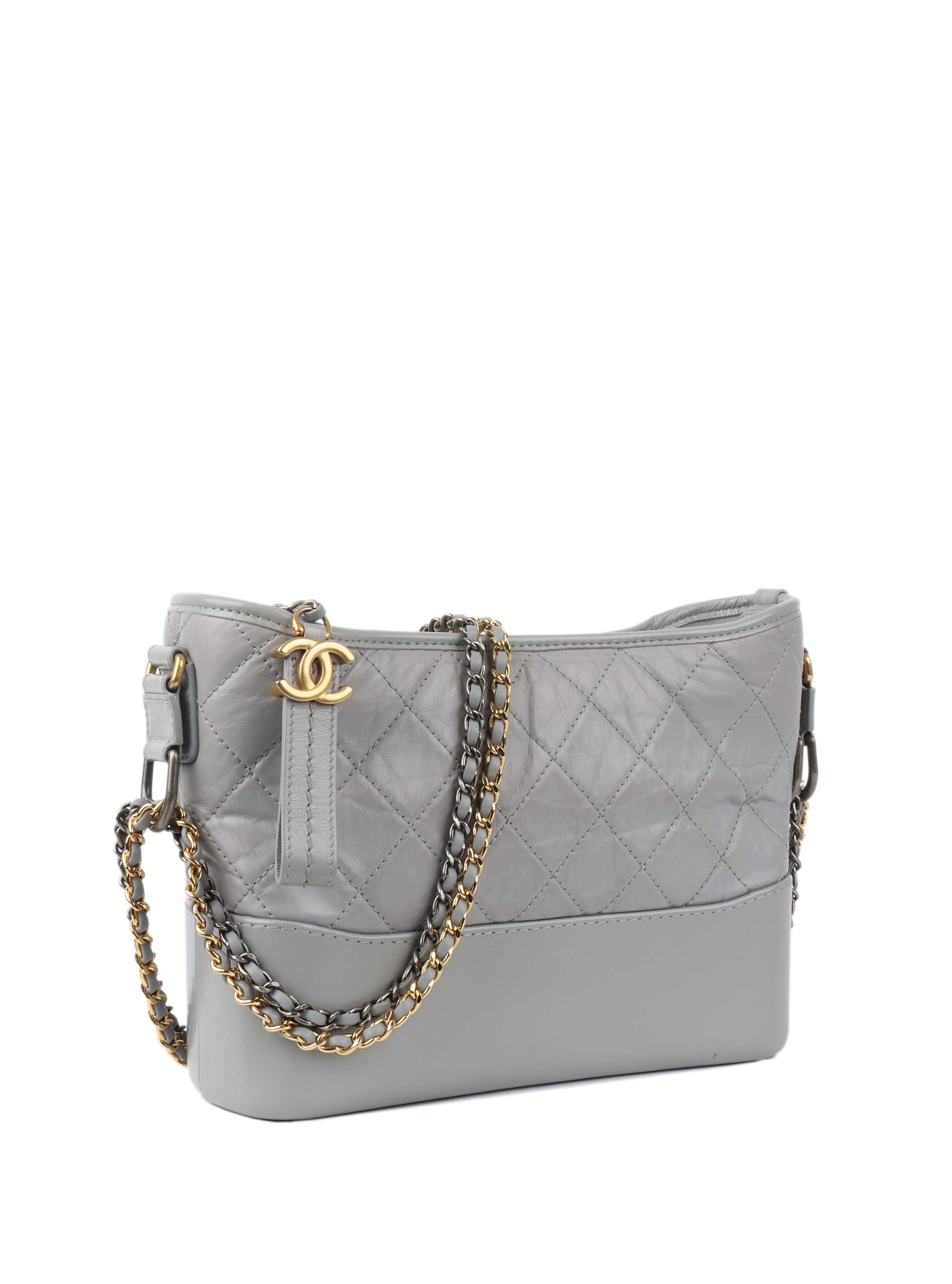 Chanel Medium Light Grey Gabrielle Bag.