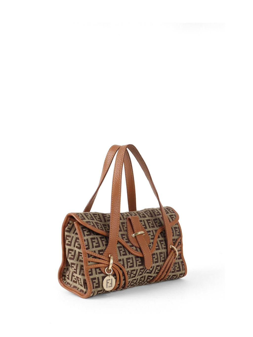 Fendi Zucchino FF Top Handle Bag.