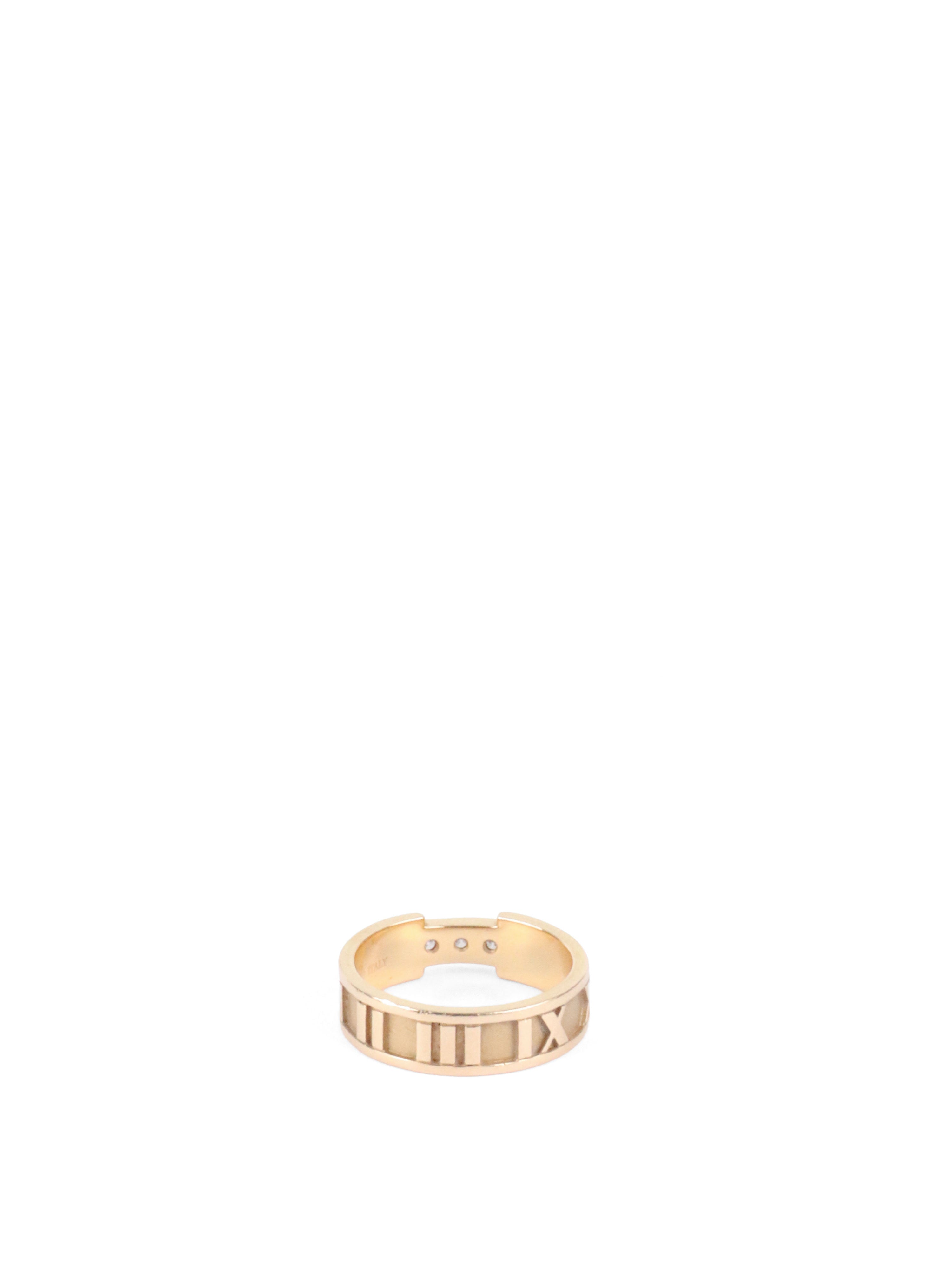 Tiffany & Co Diamond Atlas Rose Gold 2003 Band Ring – Votre Luxe