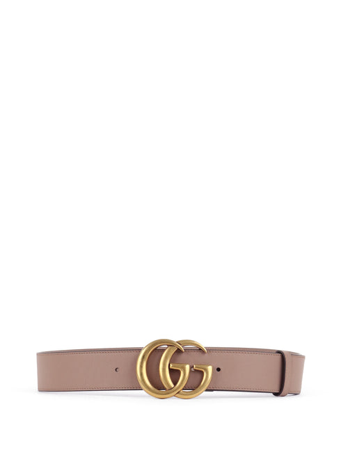 Gucci Dusty Pink GG Marmont Buckle Belt Size 90