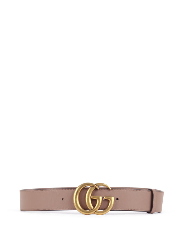 Gucci Dusty Pink GG Marmont Buckle Belt Size 90