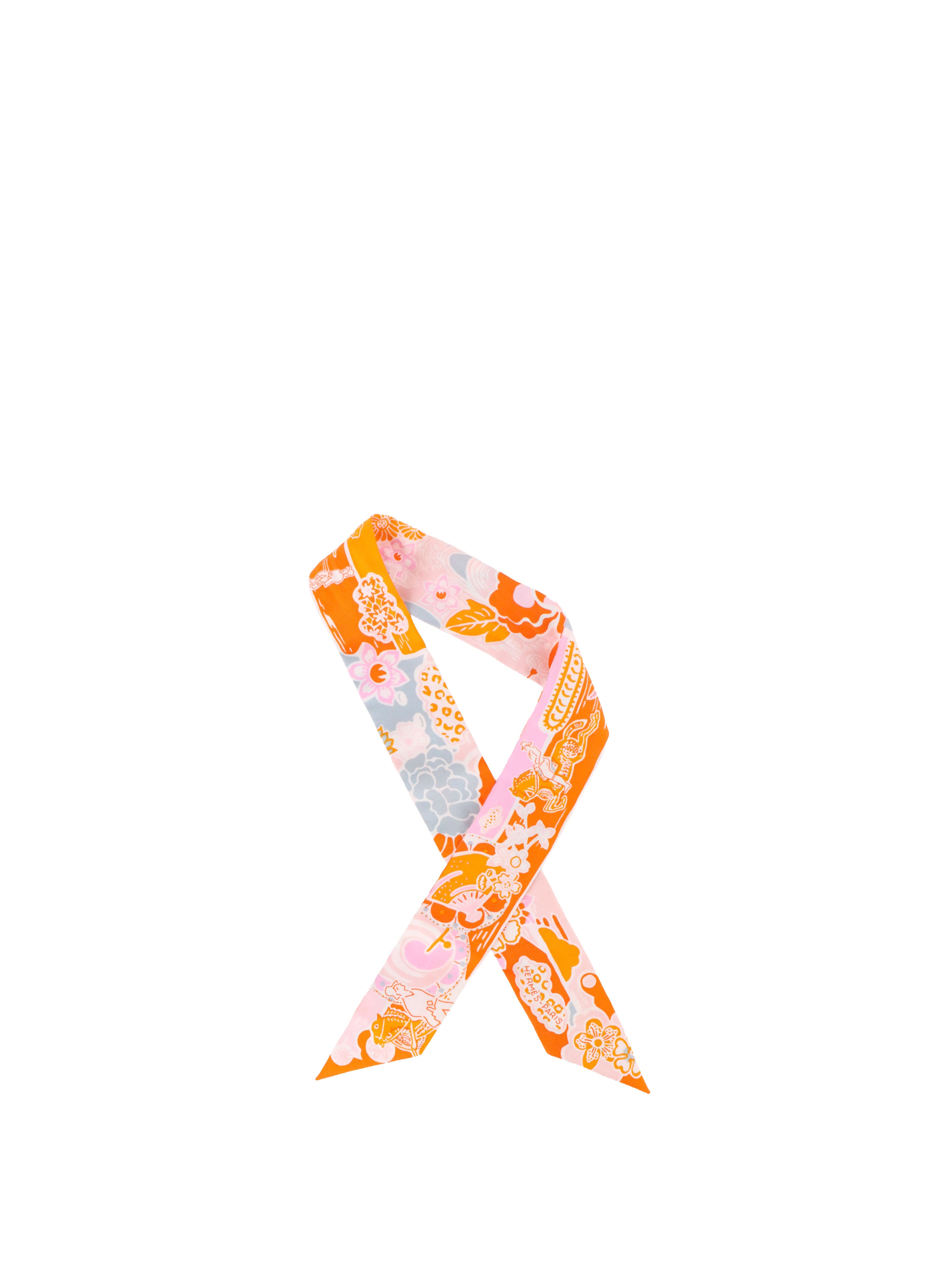 Hermes Multi-colour Silk Twilly