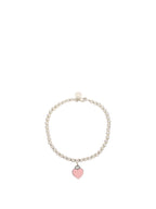 Tiffany & Co Pink Mini Heart Bead Bracelet.