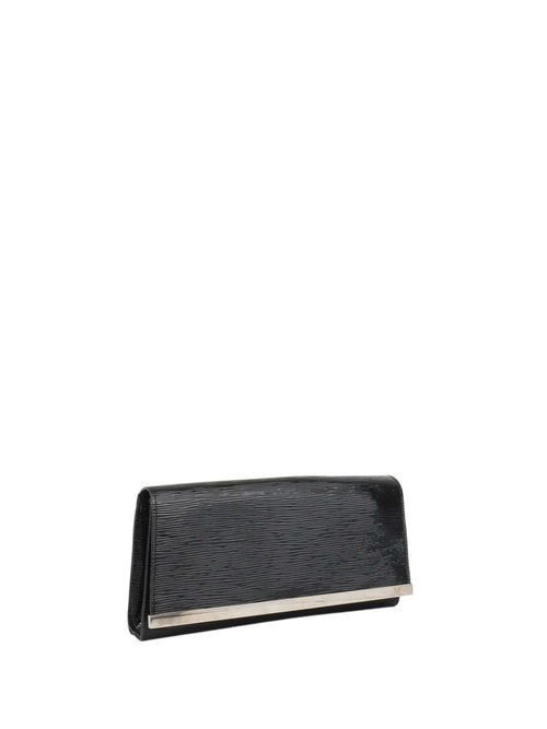 Louis Vuitton Black Patent Epi Clutch with Shoulder Strap.