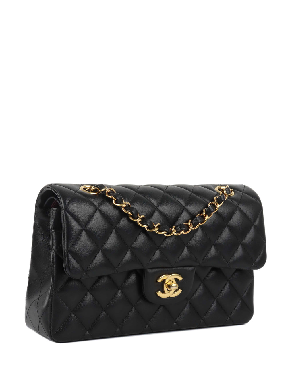 Chanel Small Black Lambskin Classic Flap.