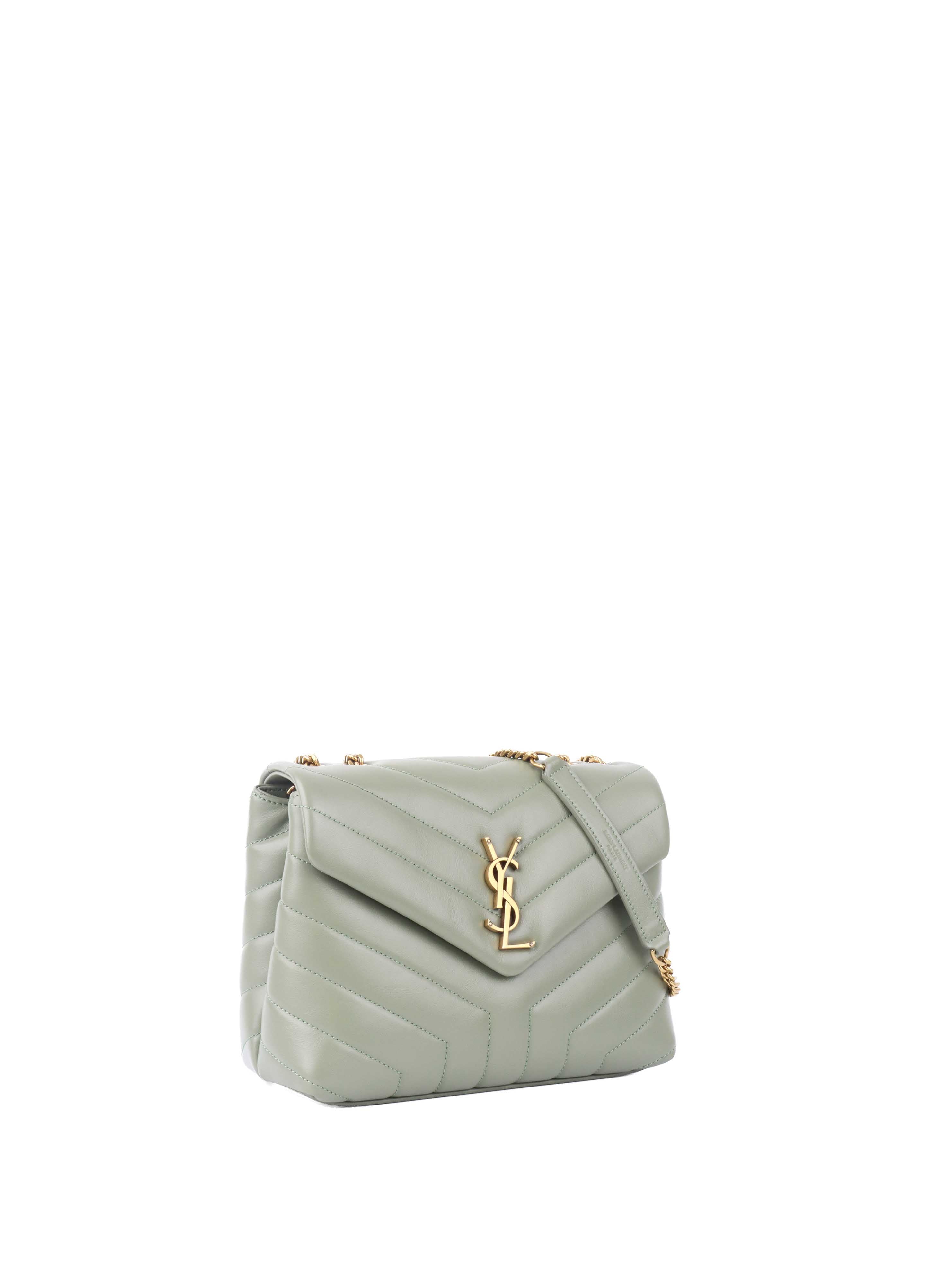 Saint Laurent Light Sage Small Loulou Bag.