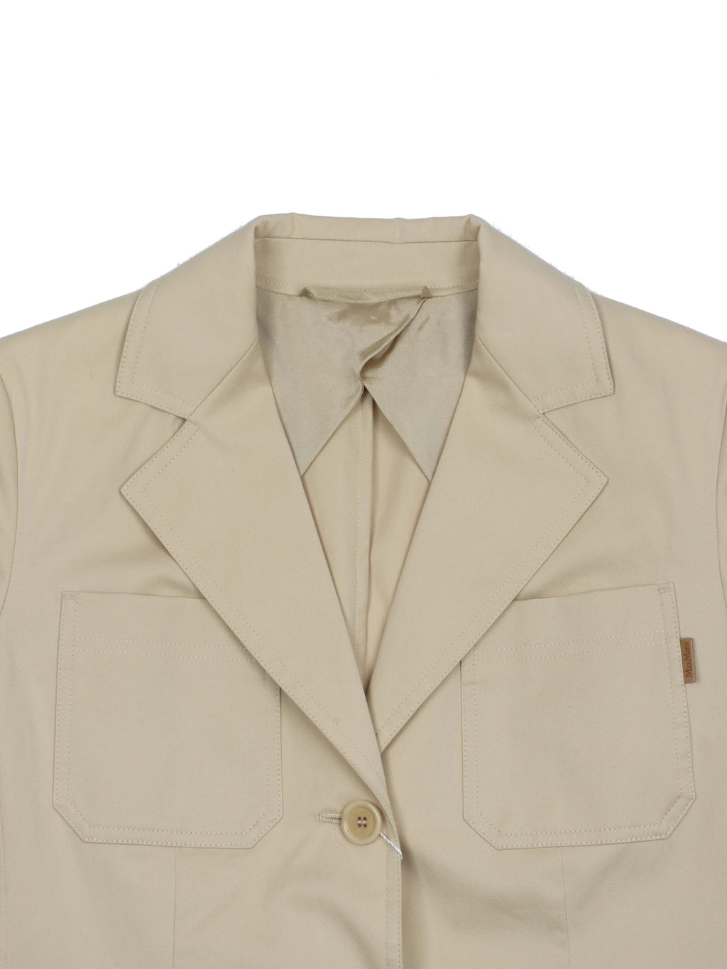 Max Mara Single-Breasted Cotton Blazer.
