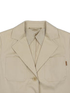Max Mara Single-Breasted Cotton Blazer.