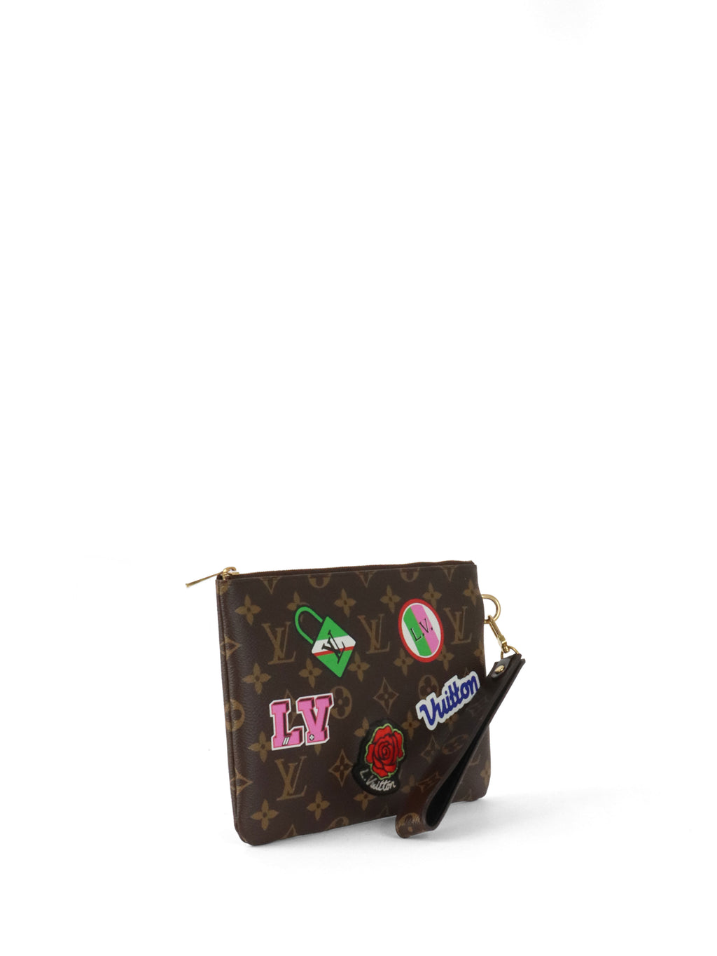 Louis Vuitton Limited Edition Monogram Patches City Pouch Bag.