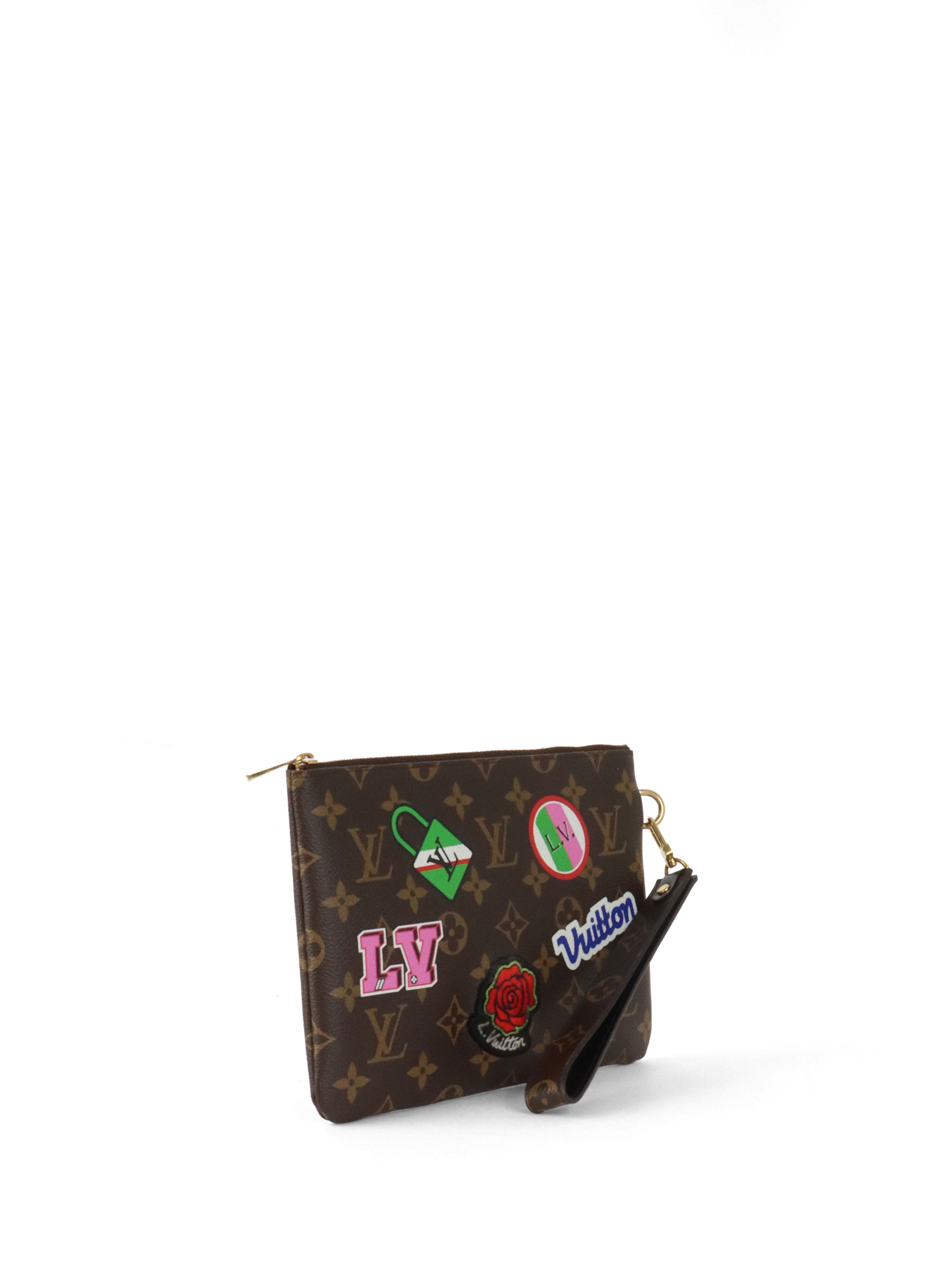 Louis Vuitton Limited Edition Monogram Patches City Pouch Bag.