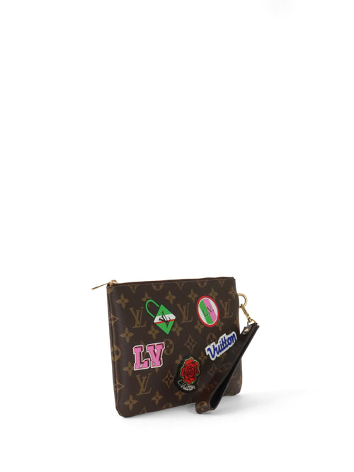 Louis Vuitton Limited Edition Monogram Patches City Pouch Bag.