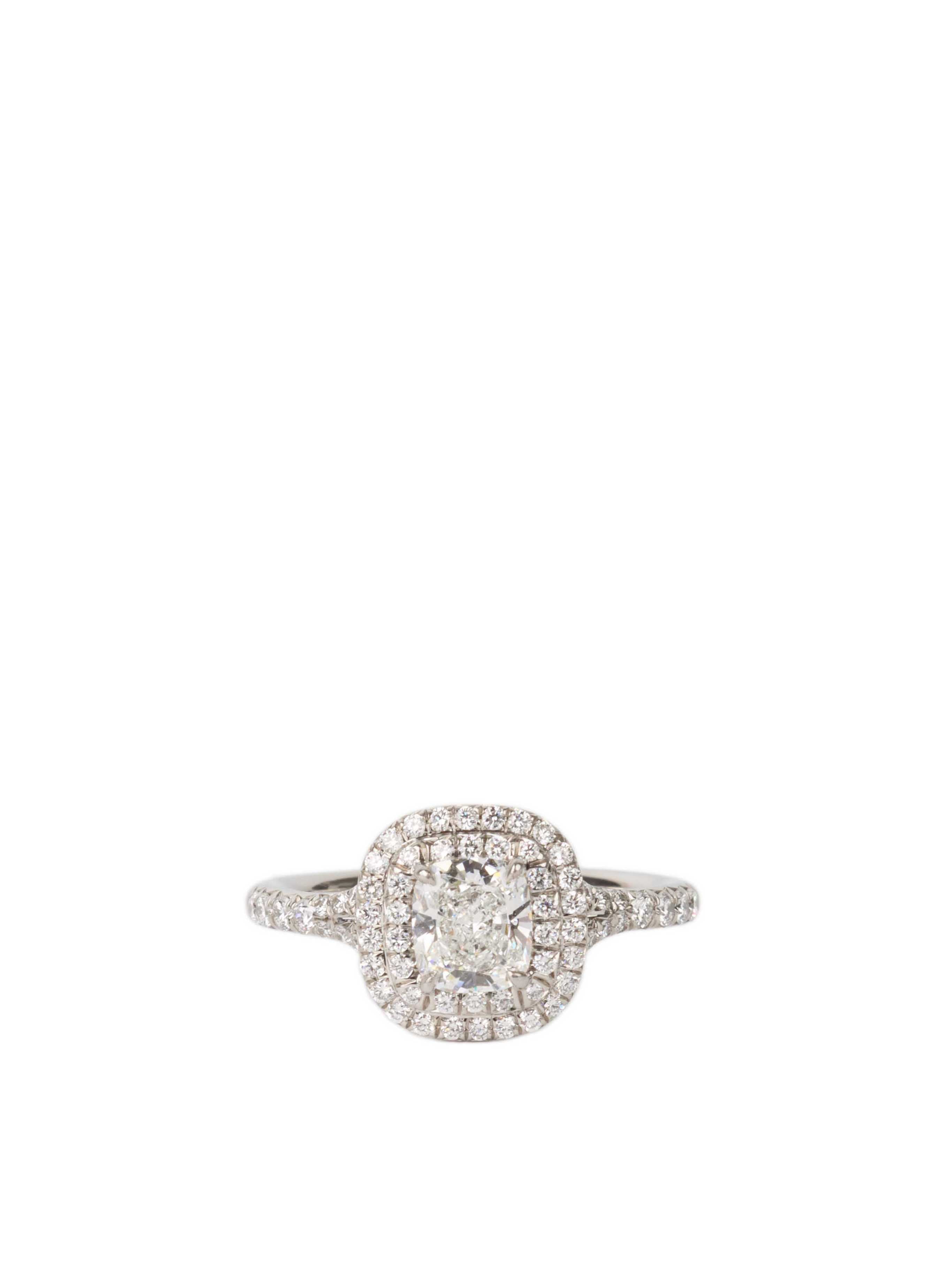 Tiffany Co 0.7ct Cushion Shape Diamond Ring. Votre Luxe