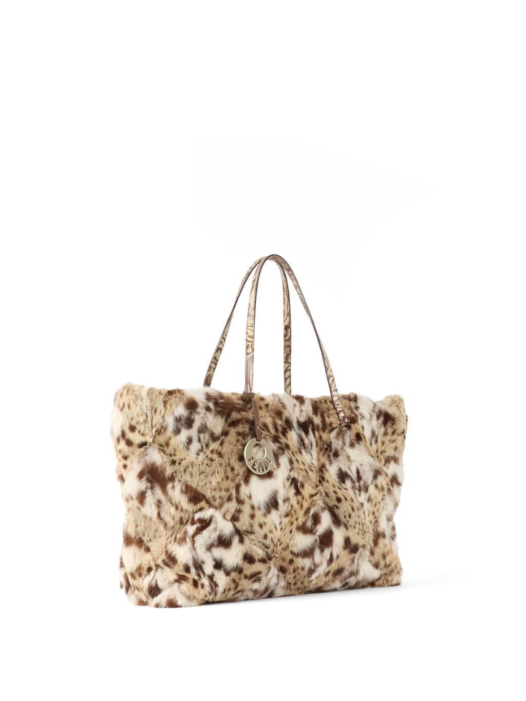 Fendi Brown/Cream Lynxcat Tote Bag