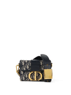 Dior 30 Montaigne Navy Oblique Box Bag
