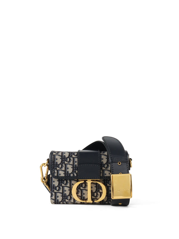 Dior 30 Montaigne Navy Oblique Box Bag