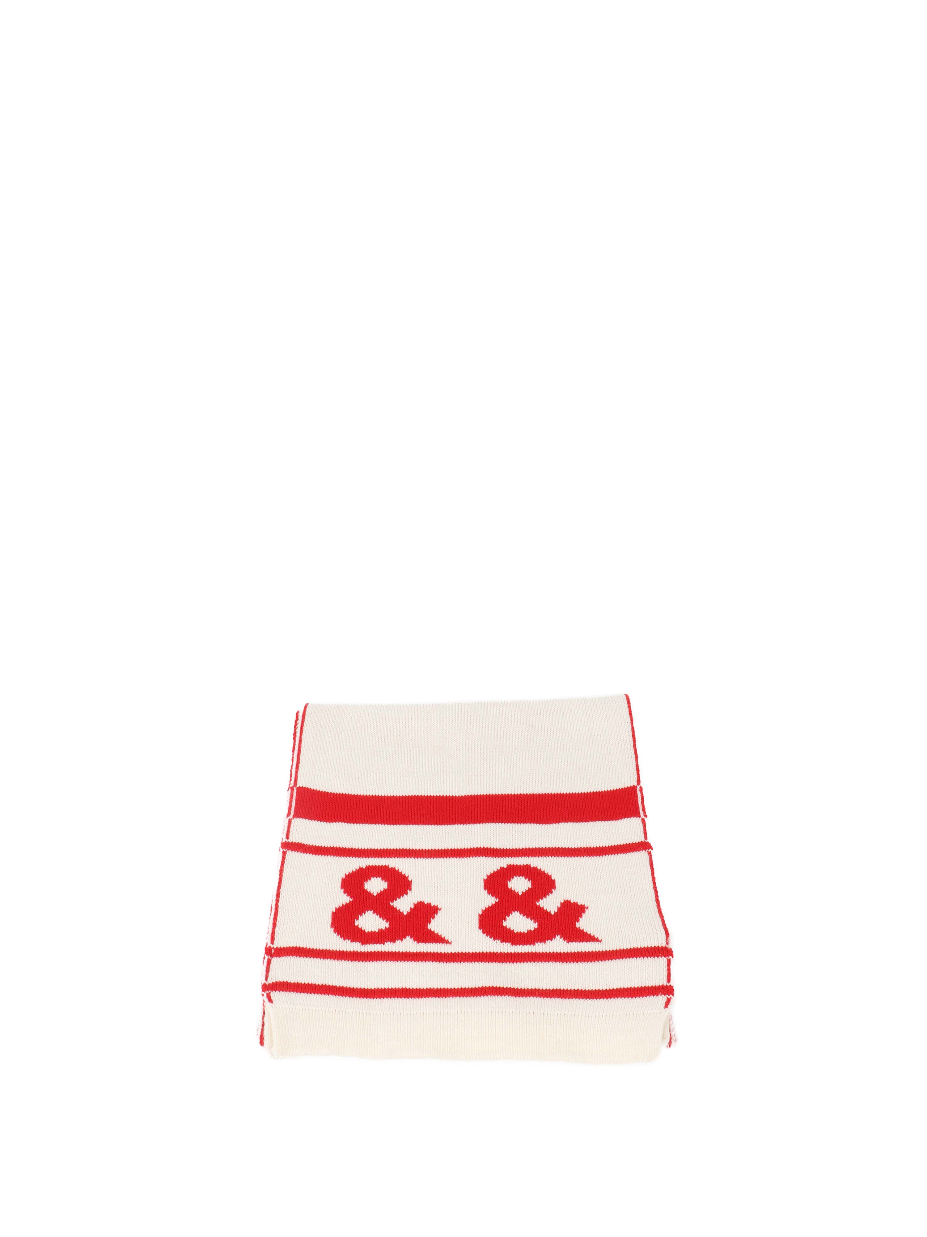 Dolce & Gabbana Red and White Scarf