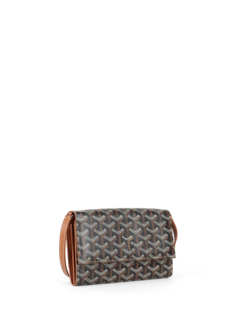 Goyard Brown Goyardine Varenne Continental Wallet on Strap