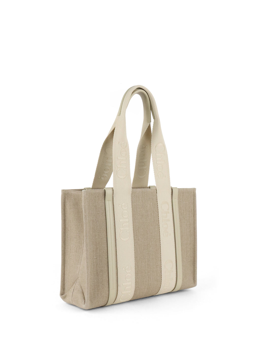 Chloe Medium Cloudy Cream Woody Tote Bag