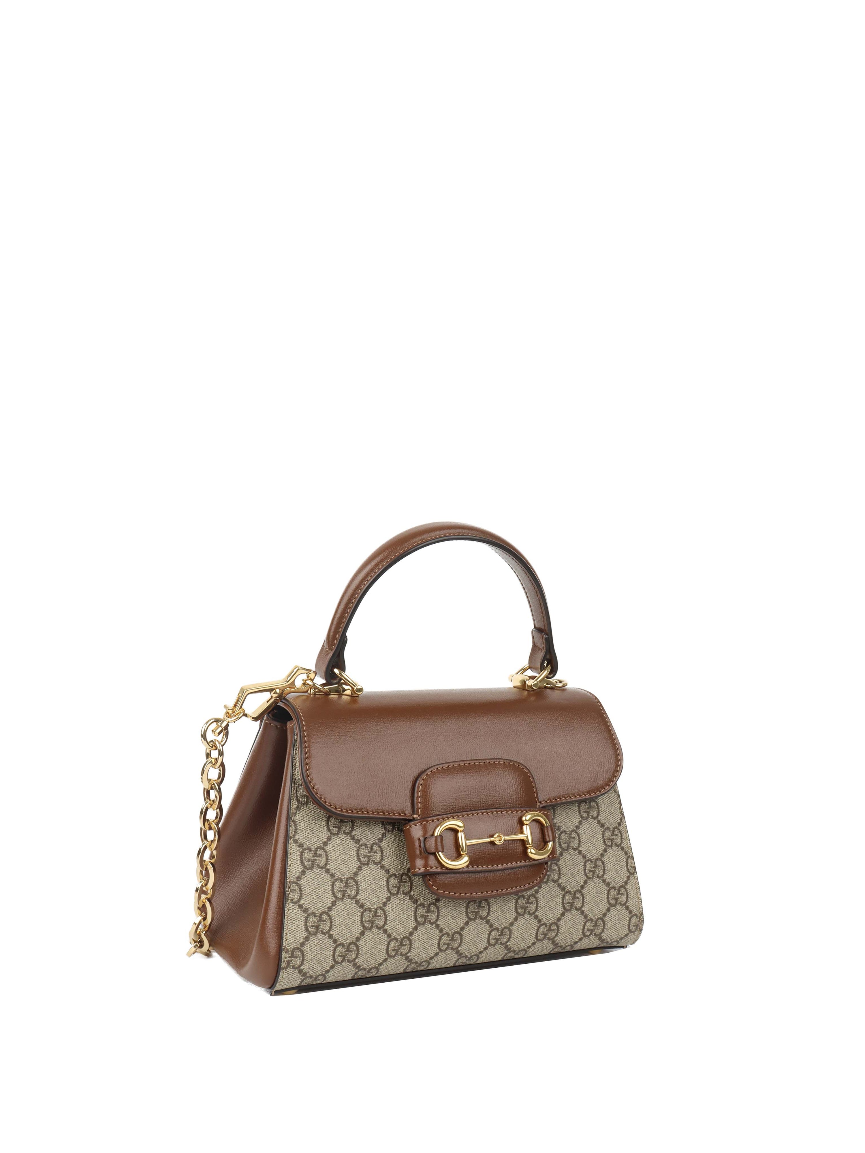 Gucci GG Supreme Horsebit 1955 Top Handle Bag