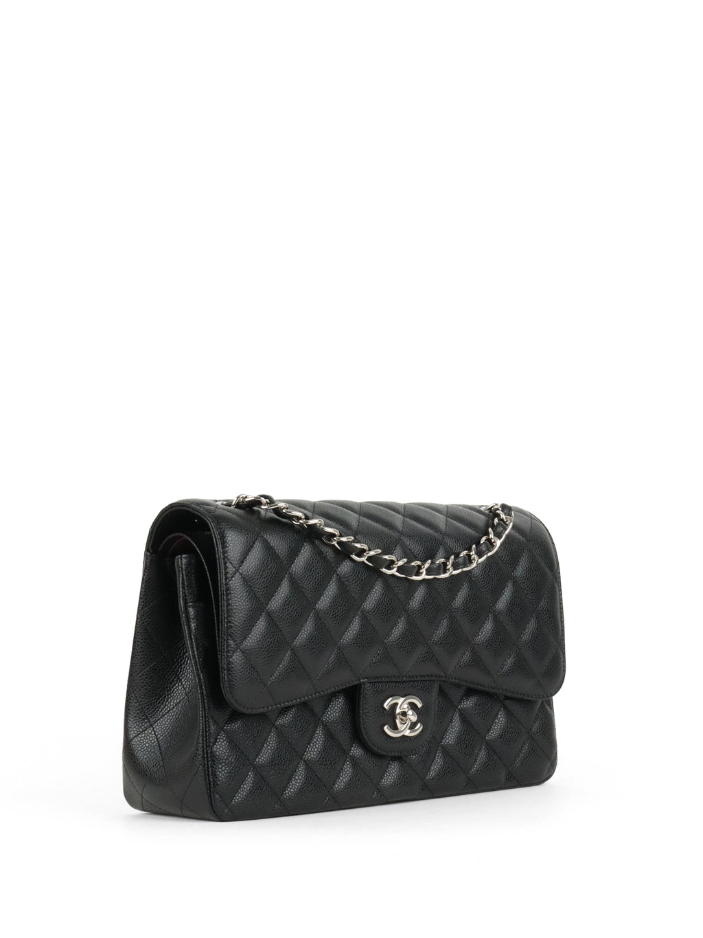 Chanel Black Caviar Jumbo Classic Flap SHW