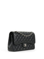 Chanel Black Caviar Jumbo Classic Flap SHW