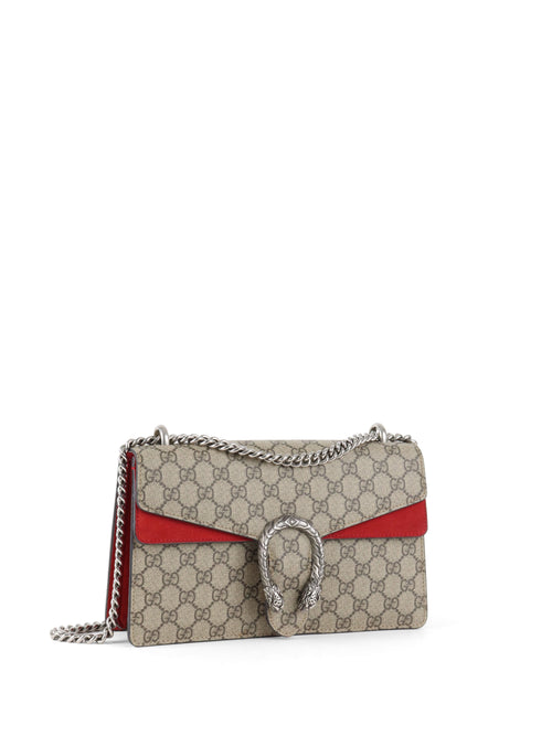 Gucci Small Dionysus GG Supreme Red Trim Shoulder Bag