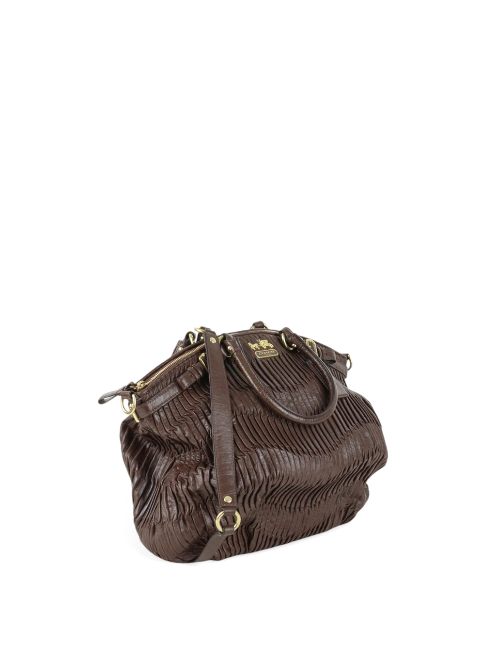 Coach Vintage Dark Brown Sophia Madison Satchel Shoulder Bag