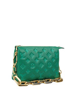 Louis Vuitton Vert Green Monogram Embossed Puffy Coussin BB GHW Bag.