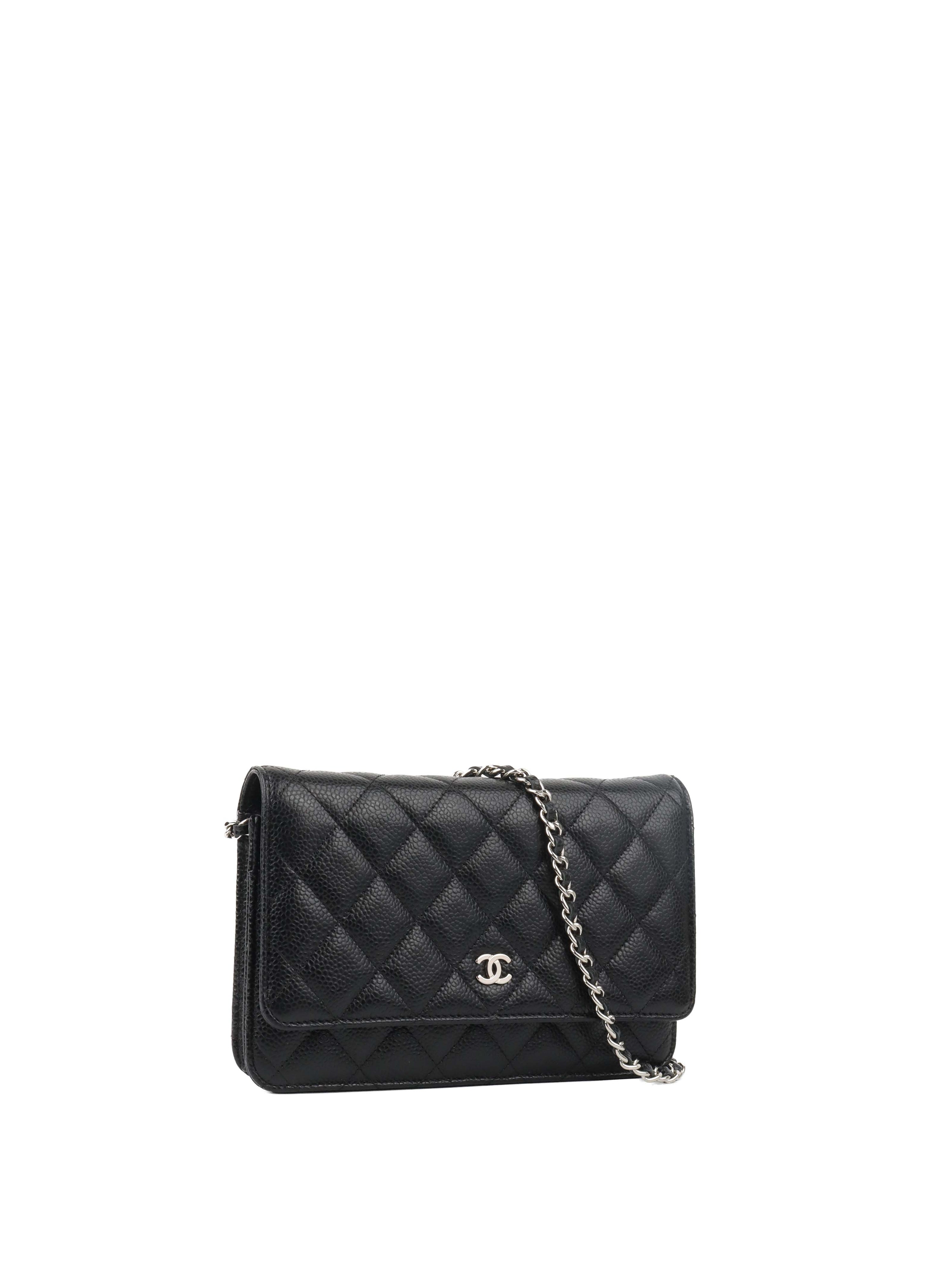 Chanel Caviar Black Wallet on Chain SHW.