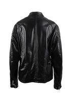 Versace Black Men's Leather Jacket.