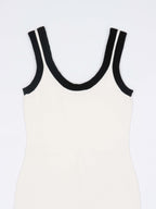 Alexander Wang Logo Trim White Mini Dress.
