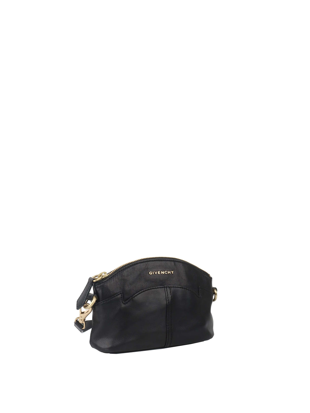 Givenchy Vintage Black Leather Crossbody Bag.