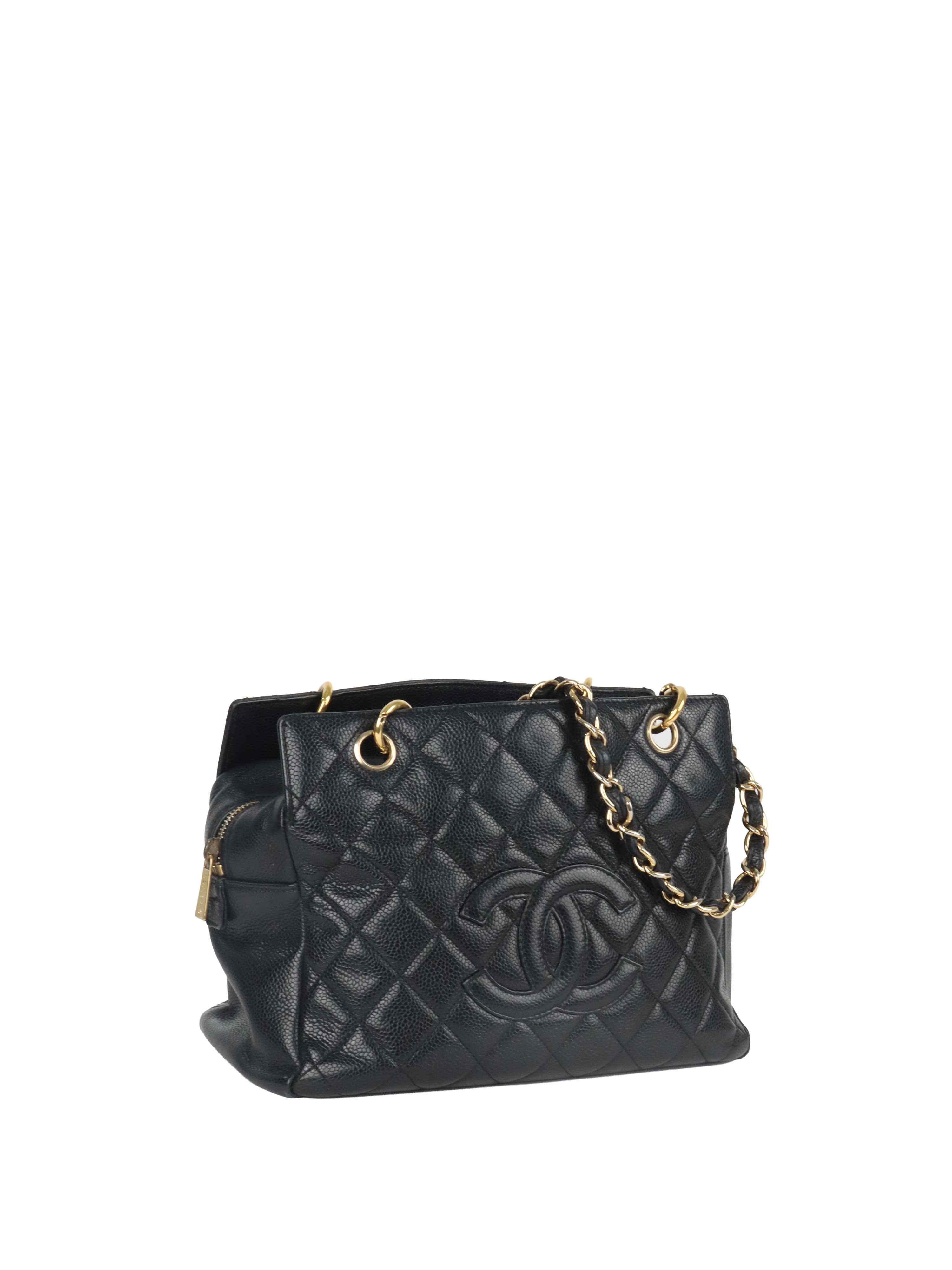 Chanel Vintage Black Petite Caviar Timeless Tote.
