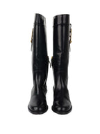 Versace Black Riding Boots.