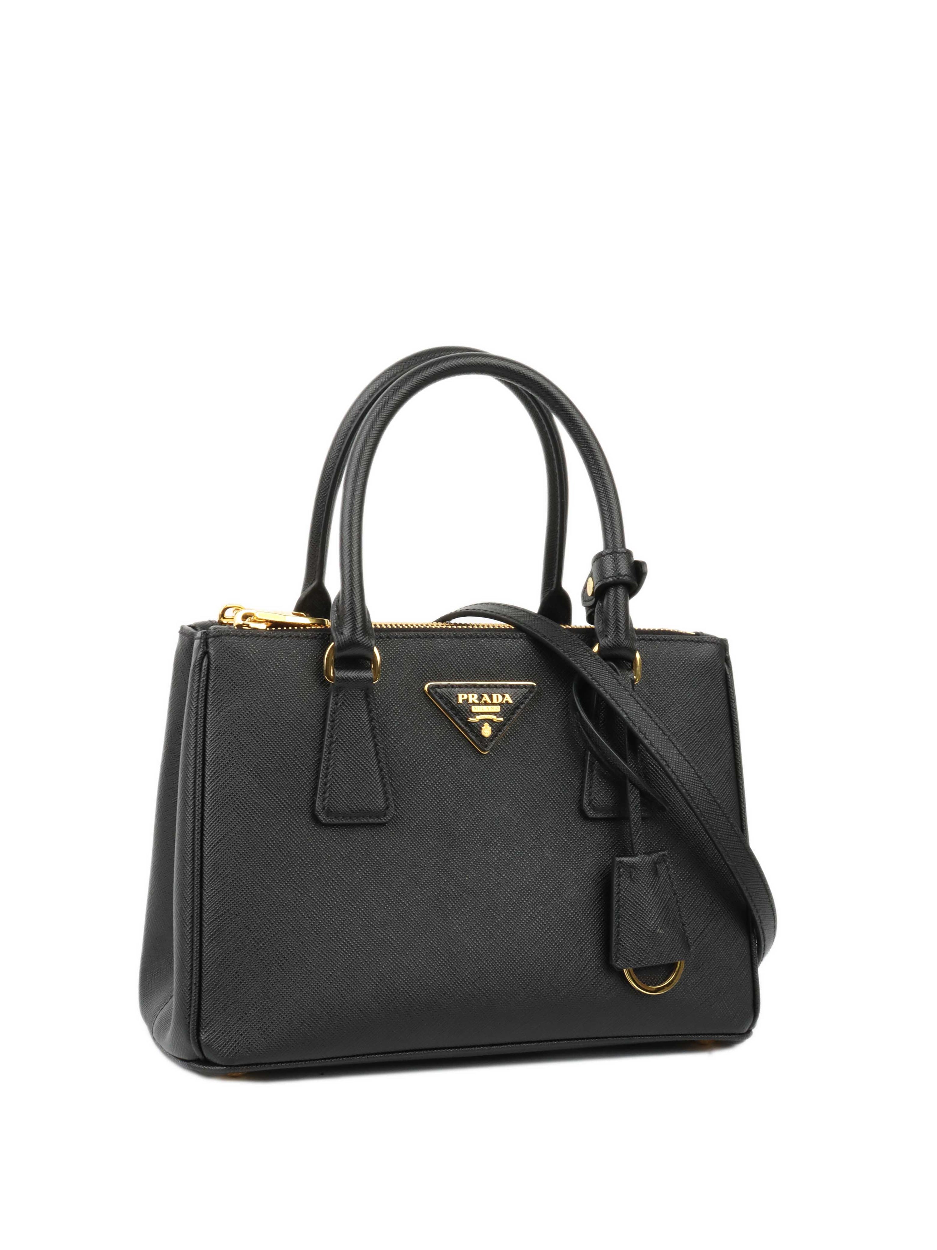 Prada Small Black Galleria Bag.