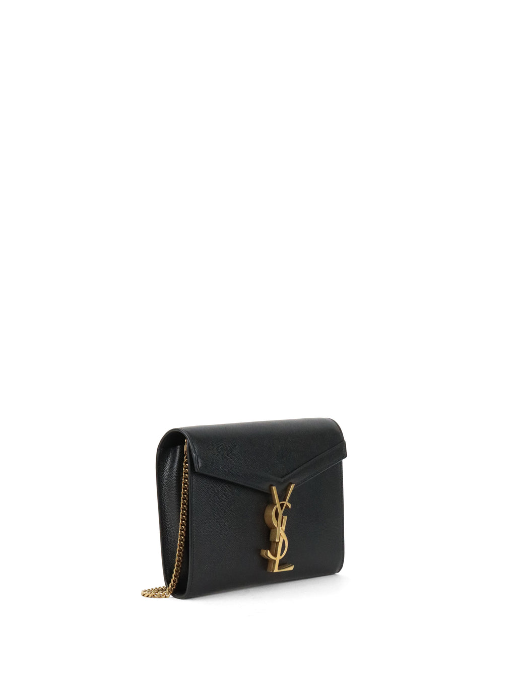 Saint Laurent Black Cassandra Wallet on Chain