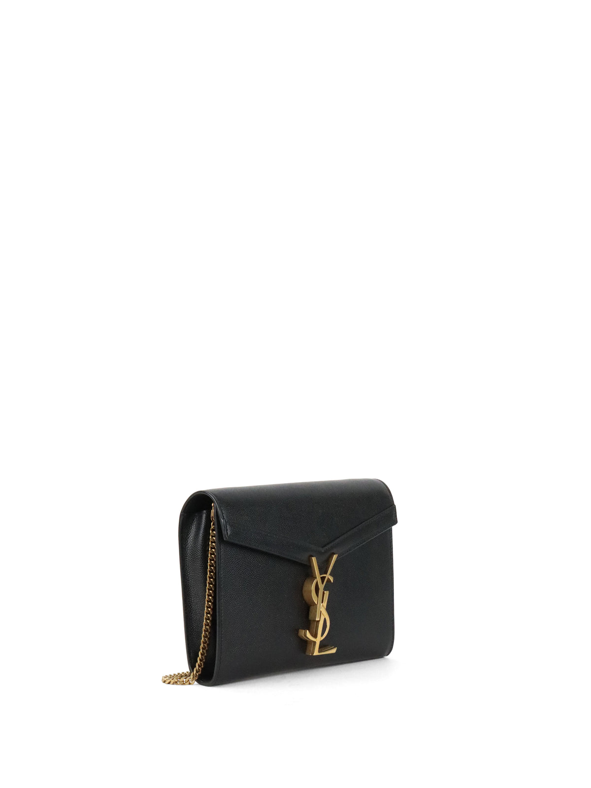 Saint Laurent Black Cassandra Wallet on Chain