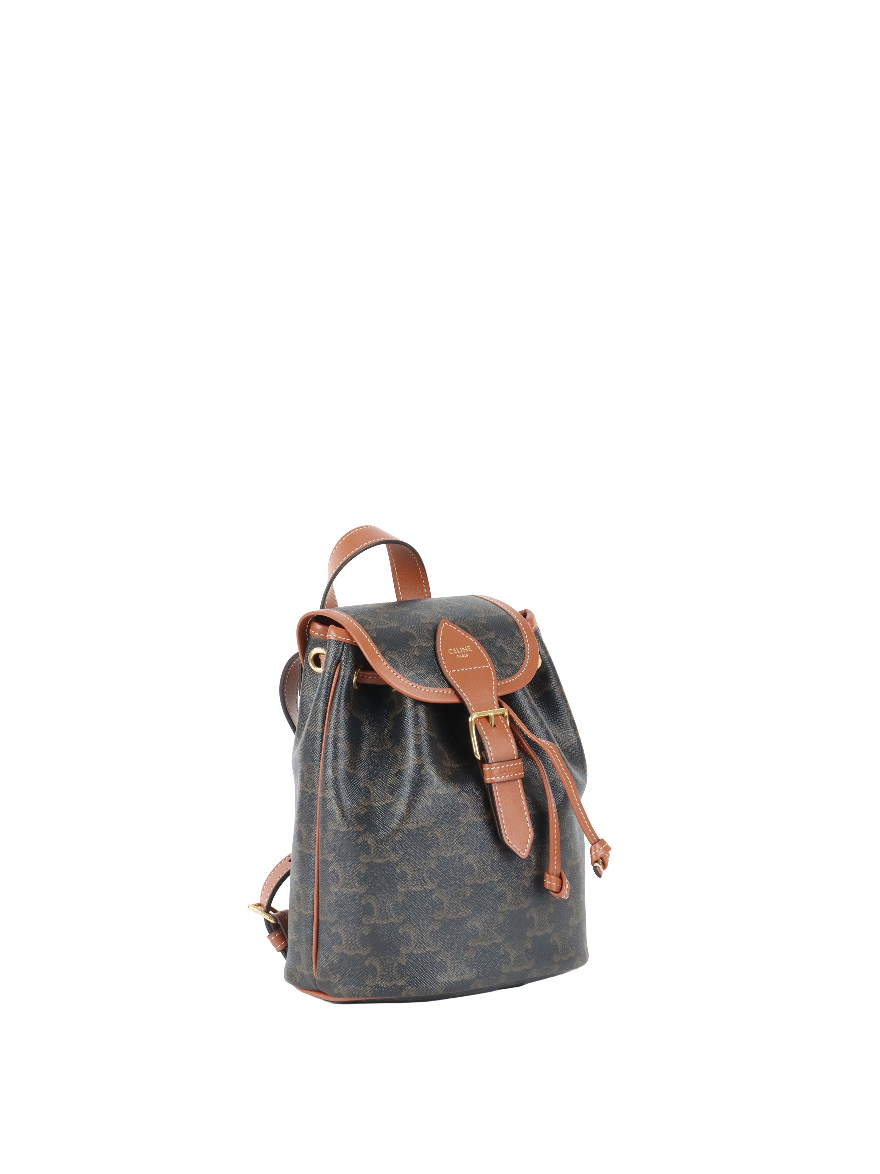 Celine Mini Triomphe Folco Backpack.