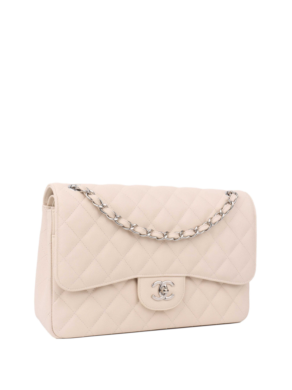 Chanel Jumbo Ivory Caviar Classic Flap.