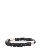 Bottega Veneta Black Knot Leather Bracelet.