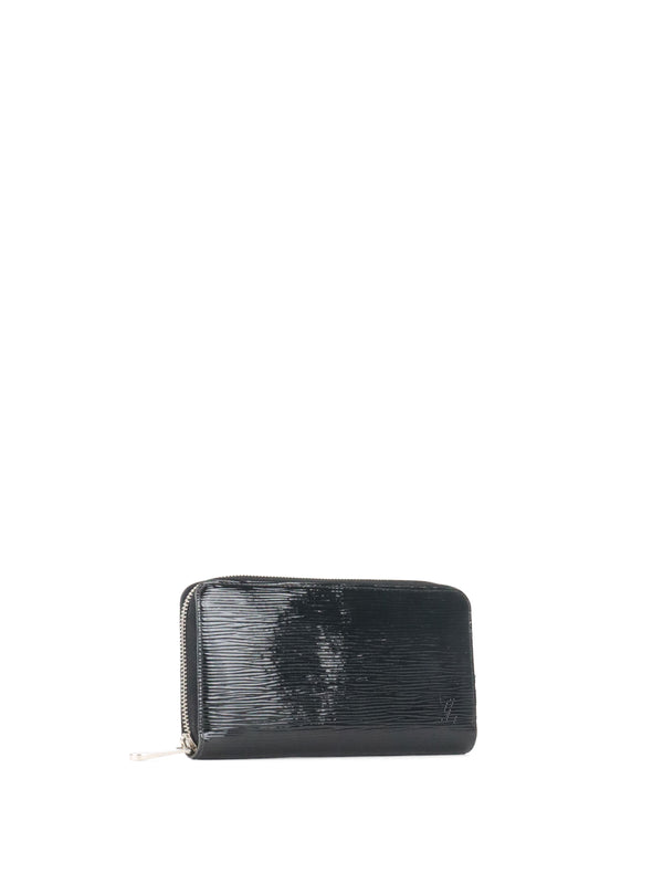Louis Vuitton Electric Black Patent Long Epi Zippy Wallet