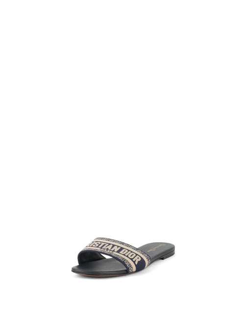 Dior Deep Blue Dway Slides Size 40