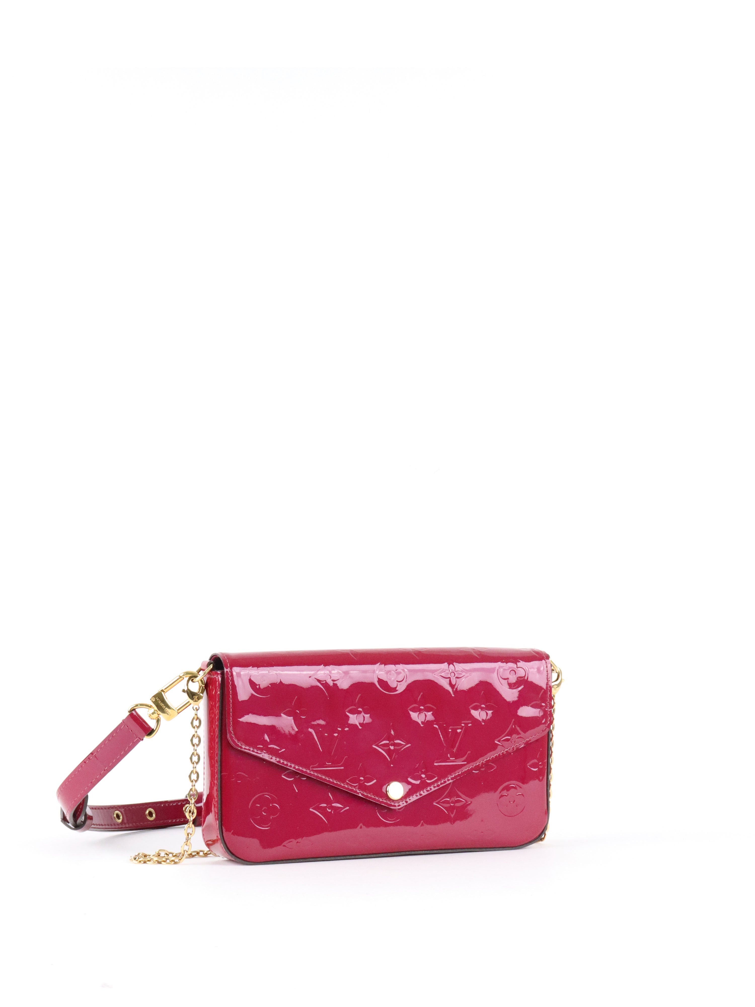 Louis Vuitton Magenta Pink Vernis Pochette Felicie