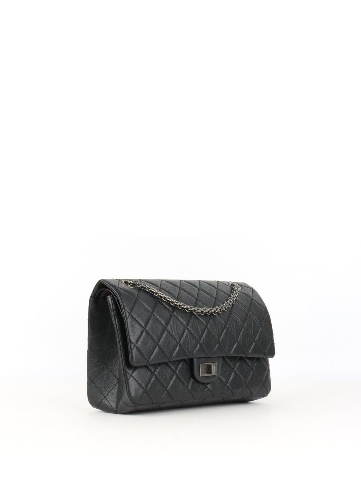 Chanel So Black Medium Classic Flap Reissue 2.55