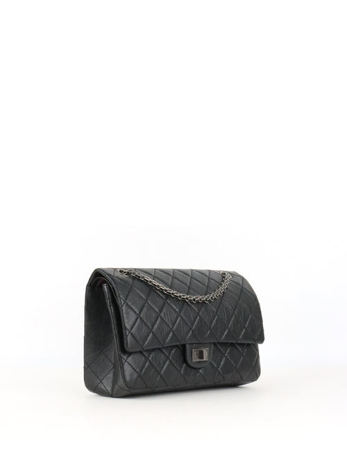 Chanel So Black Medium Classic Flap Reissue 2.55
