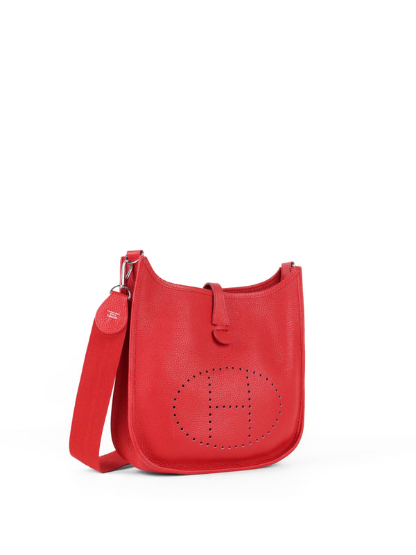 Hermes Taurillon Clemence Q5 Rouge Casaque Evelyne 29 Stamp Square J
