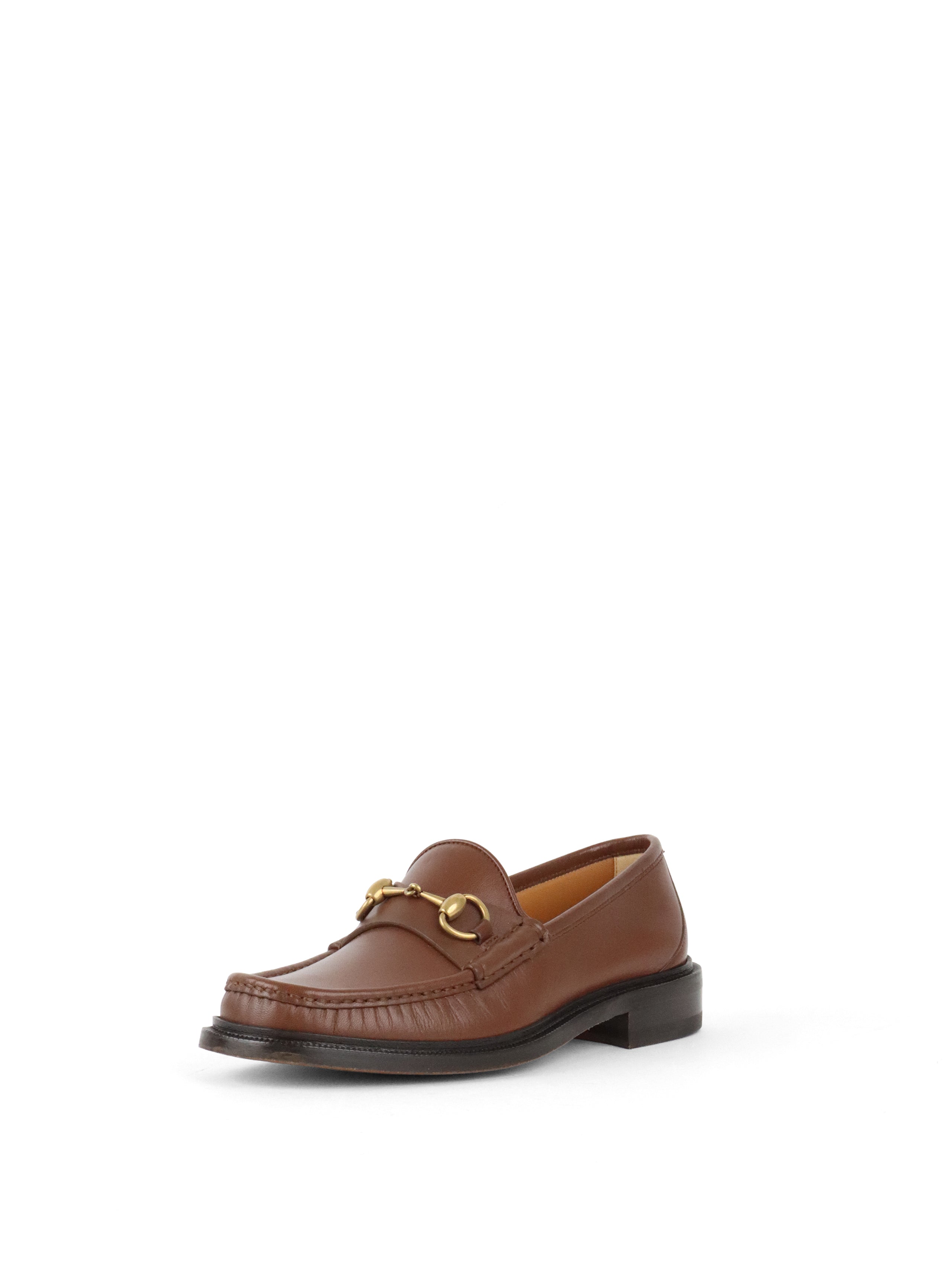 Gucci Men's Brown Horsebit Loafer size 5
