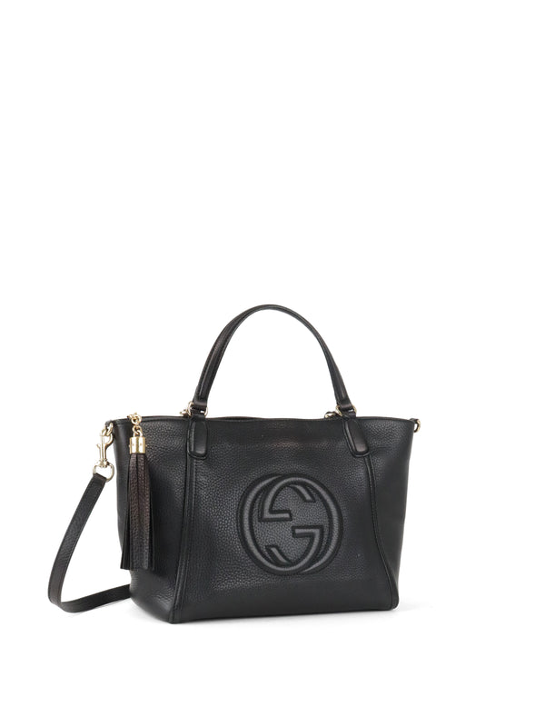 Gucci Black GG Soho Cellarius Tote