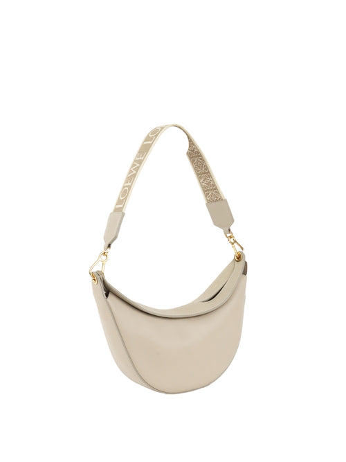 Loewe Small Light Oat Luna Leather Hobo Bag