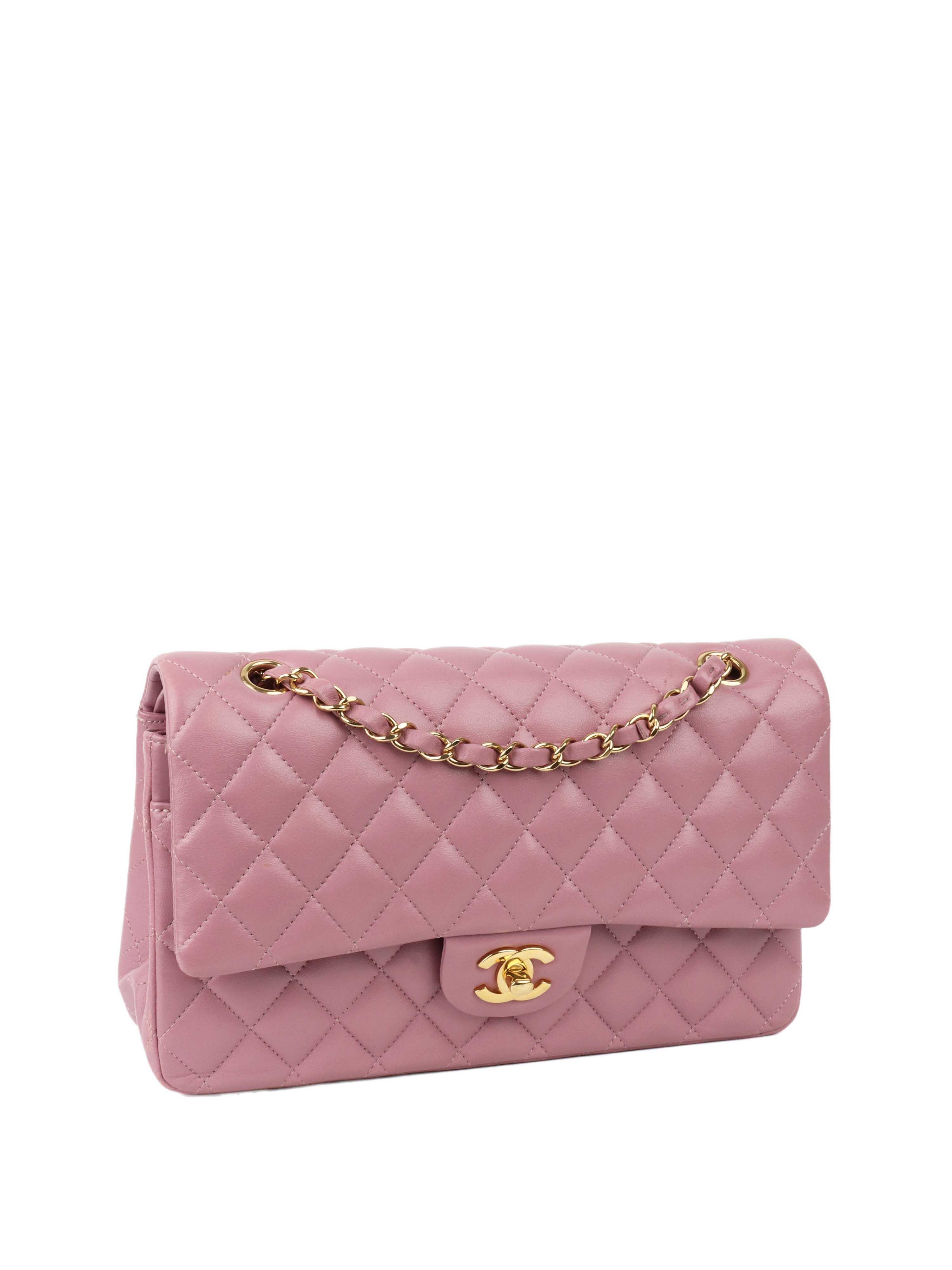 Chanel Light Purple Lambskin Medium Classic Flap Bag.